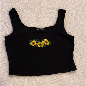 Sunflower Crop Tank
